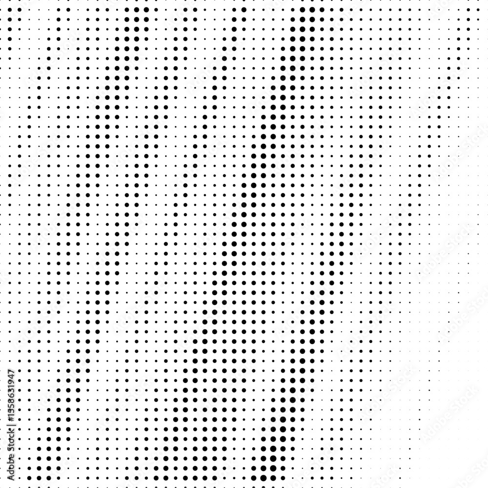 Poster Halftone background vector, abstract backdrop design with two tone pattern and copy space for edit your content	