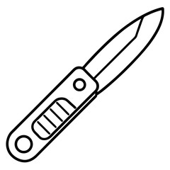 Precision Blade Minimalist Vector Illustration