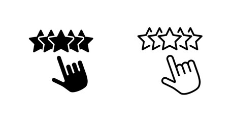 Review Stars Vector Icon