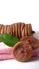 Fresh Figs or Anjeer fruit healthy vegan food concept organic dry fruits on wooden background.