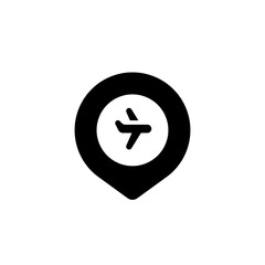 position airport icon with a modern and simple style
