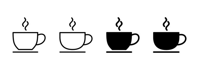 coffee cup icon vector. cup a coffee sign and symbol