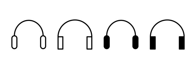 Headphone icon vector. Headvector sign and symbol