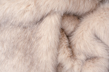 Texture of faux fur as a background, top view.