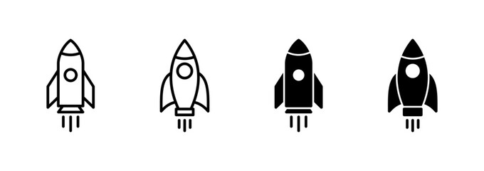 Rocket icon vector. Startup sign and symbol. rocket launcher icon