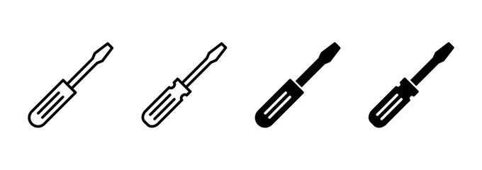 Screwdriver icon vector.tools sign and symbol