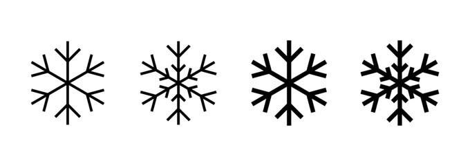 Snow icon vector. snowflake sign and symbol