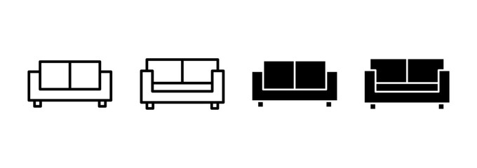 Sofa icon vector. sofa sign and symbol. furniture icon