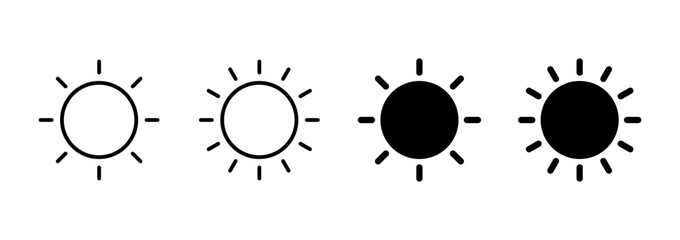 Sun icon vector. Brightness sign and symbol