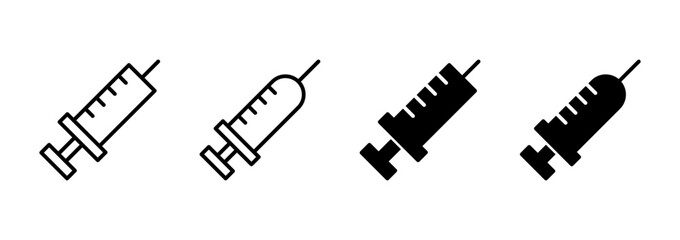 Syringe icon vector. injection sign and symbol.vaccine icon