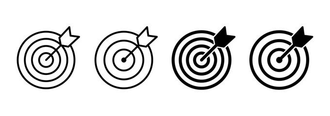 Target icon vector. goal icon vector. target marketing sign and symbol