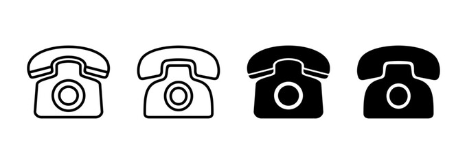 Telephone icon vector. phone sign and symbol