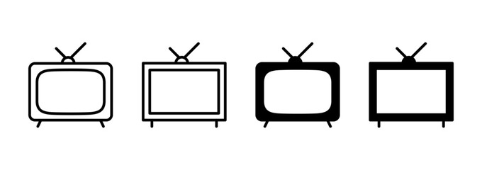 Tv icon vector. television sign and symbol