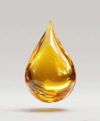 A drop of oil is suspended in the air