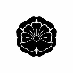 creative Peonies Icon vector silhouette illustration isolated on white background