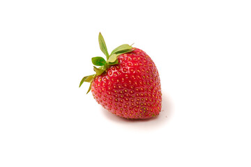 Fresh group of berries isolated on a white background.