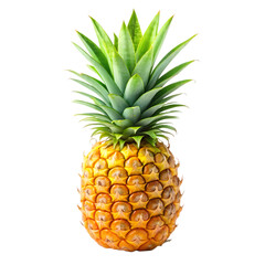 Fototapeta premium Fresh Yellow Pineapple Isolated on White Background