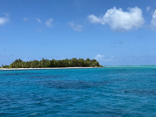 tropical beach with blue sky