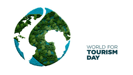 Fototapeta premium World Tourism Day 27 September Event Highlighting Global Destinations