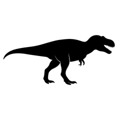 Gorgosaurus Silhouette with Sharp Teeth and Powerful Tail