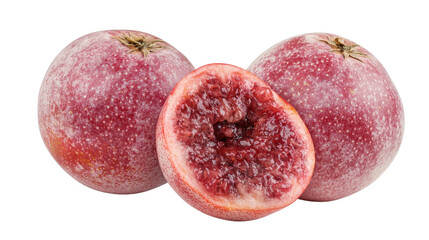 Rose apple (chomphu) with bell shape and light red color, juicy and crisp, Transparent background, PNG file