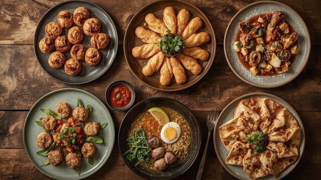 Food platters. dashpass Spend With Pennies Hosting core Bamboo cutlery Malatang isfood Hangry TasteAtlas Rebel Foods Heura Assorted Middle Eastern appetizers dips and herbs - Powered by Adobe