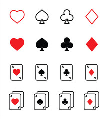 poker icon. playing poker card icon vector illustration