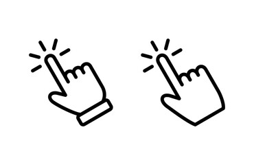 Hand click icon vector illustration. pointer sign and symbol. hand cursor icon