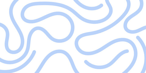 Abstract playful minimal background with wavy line. Poster with organic curvy curly stripe.