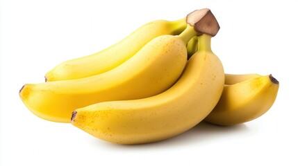 Bunch of bananas isolated on white background with clipping path and full depth of field.