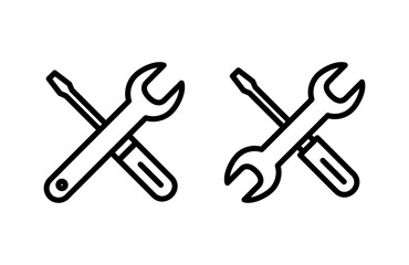 Repair tools icon vector illustration. tool sign and symbol. setting icon. Wrench and screwdriver. Service