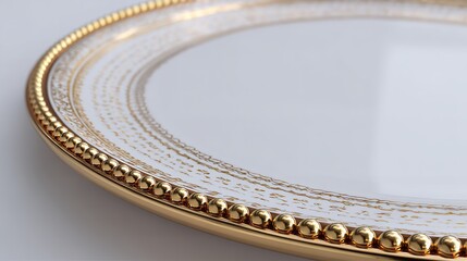 Elegant gold rimmed charger plate for formal dining and special occasions table setting decor design