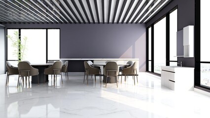 office pantry area 3d render interior design