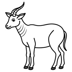 Saola Sketch Vector White