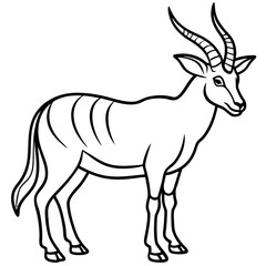 Saola Sketch Vector White