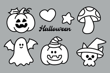 Cartoon, element, ghost in a cloak, autumn, Halloween, illustration, cute picture, hand-painted