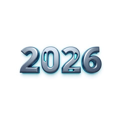 Happy New Year 2026: gold 3D numbers, a festive holiday celebration design for your new calendar card illustration