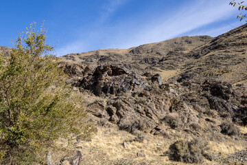 landscape of the countryside close to Sentyab village, Uzbekistan