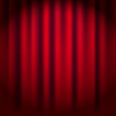 red curtain background