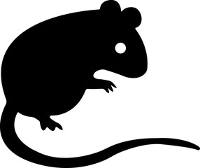 mouse animal icon in trendy flat style. isolated on transparent background.