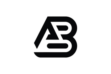 A black and white graphic of the letters a and b in a modern style font