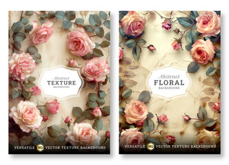 Elegant luxury rose floral art cover design, wedding invitation template design, versatile vector background, brochure template, Luxury invitation card background, invitation, abstract background