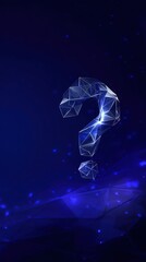 Naklejka premium Abstract question mark, low poly style