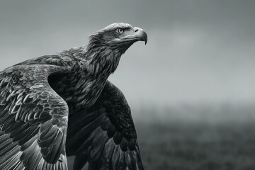 Close-up of American eagle symbolizing vigilance, dominance and national pride in times of geopolitical tension