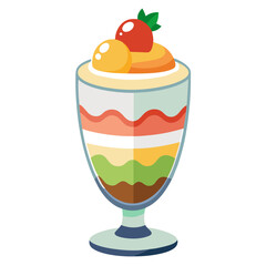 ice cream with strawberry