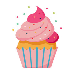 vector illustration of cupcake
