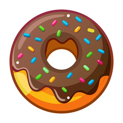 chocolate donut with sprinkles