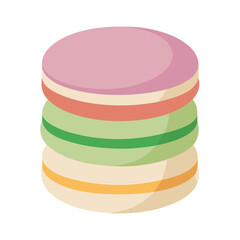 stack of colorful macaroons