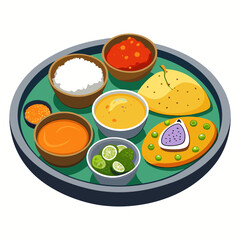 Indian food thali 
