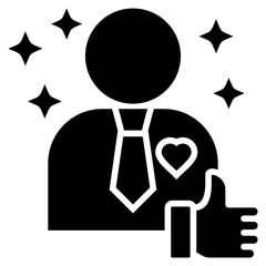 Good Attitude Glyph Icon